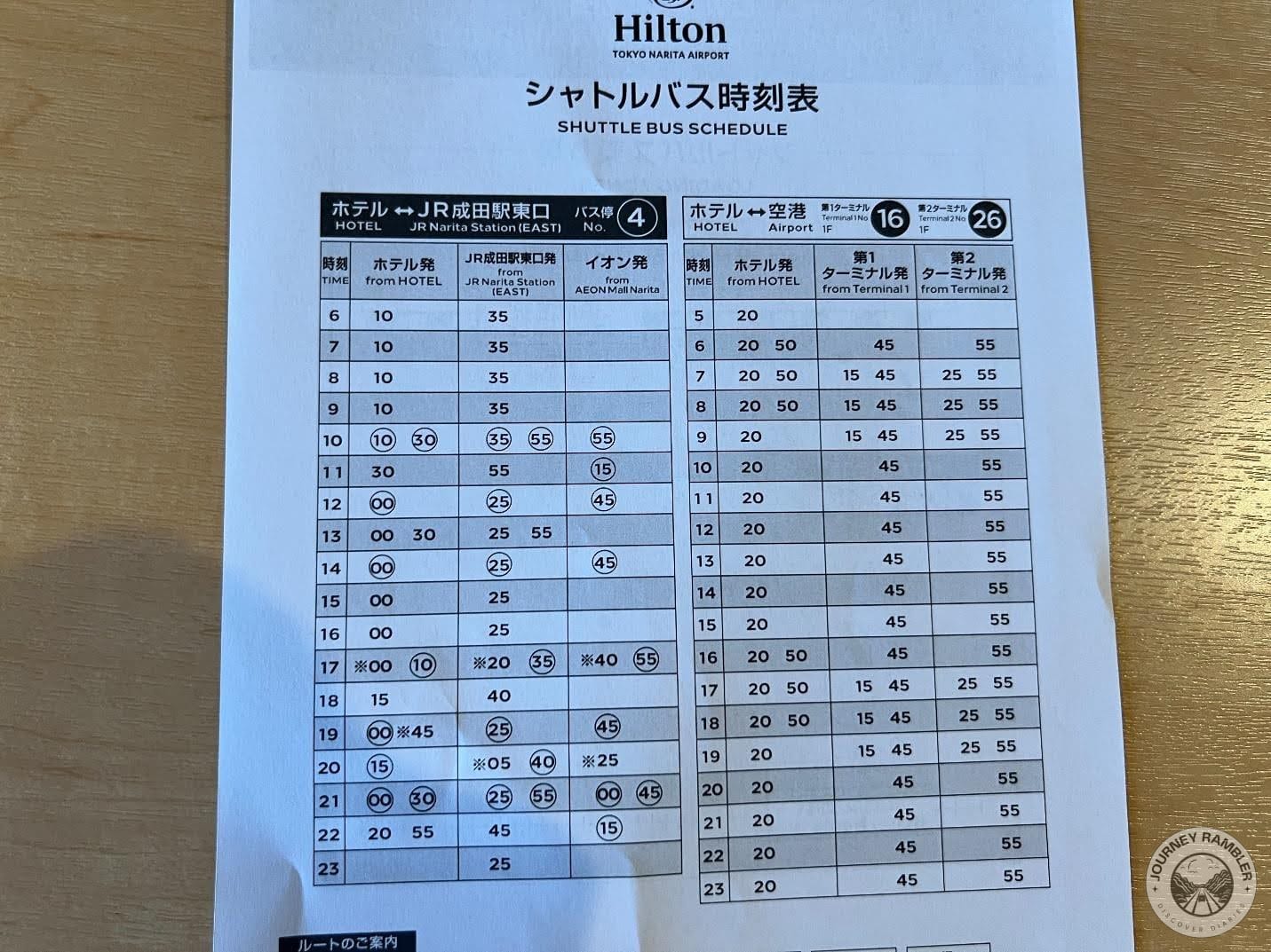 bus schedule