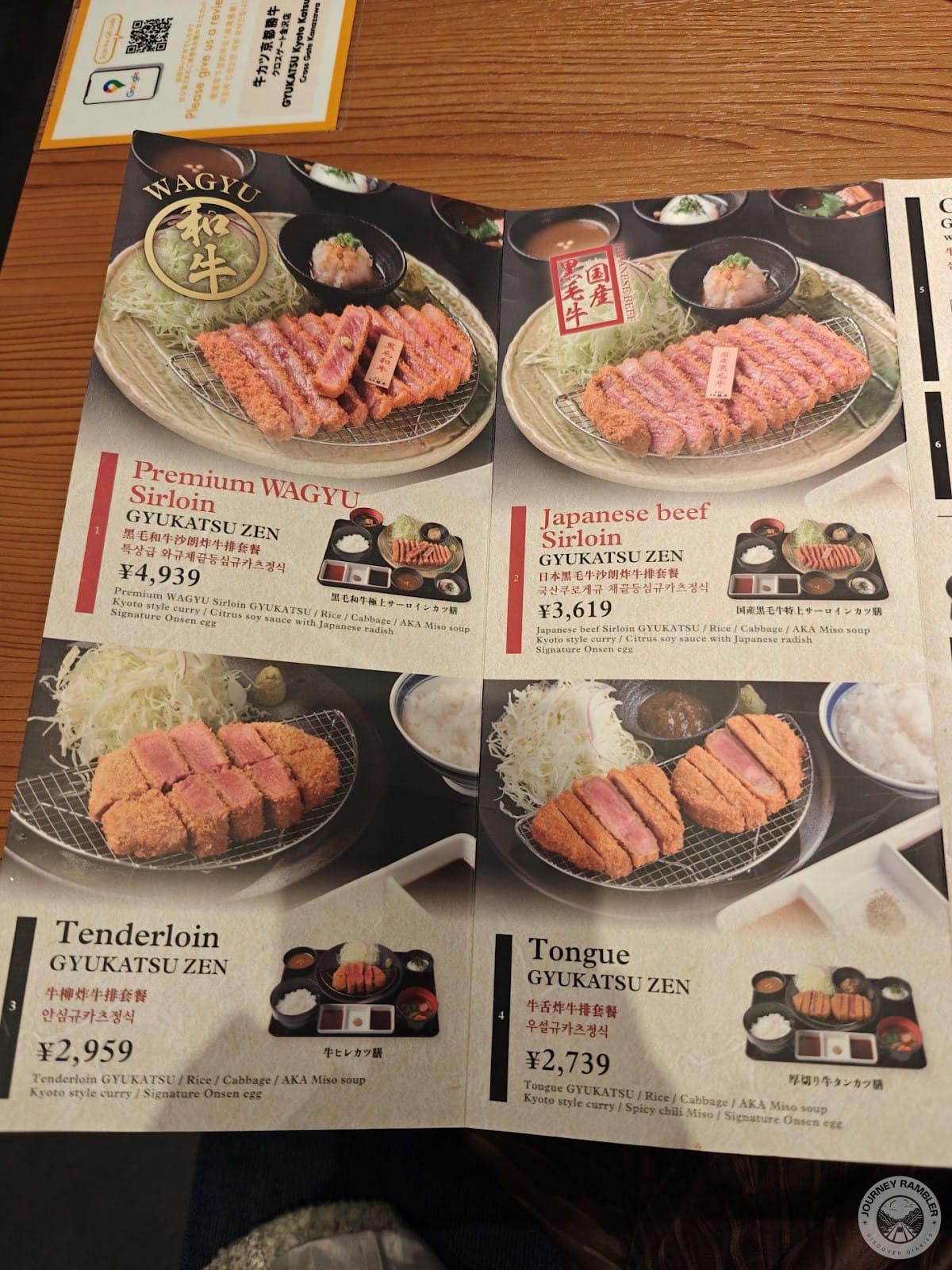 choices of meat in this menu