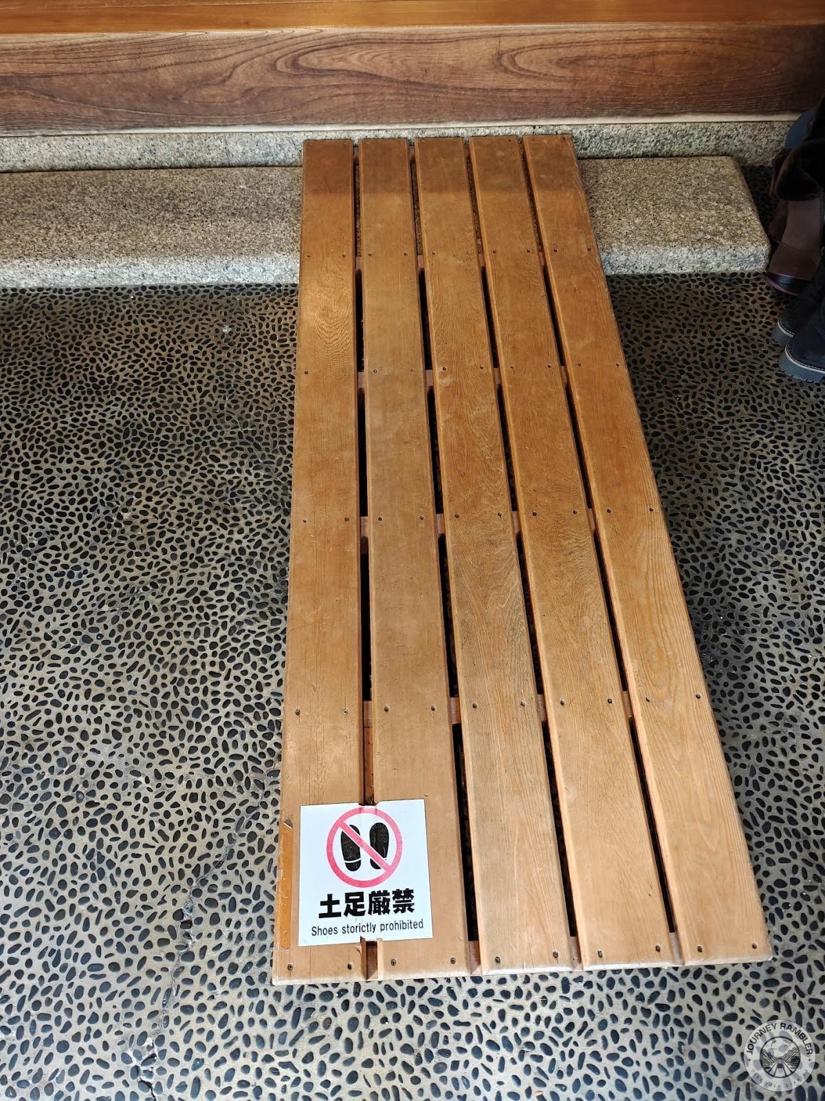 you're not allowed to bring in your shoes inside of the Nomura Family Samurai House