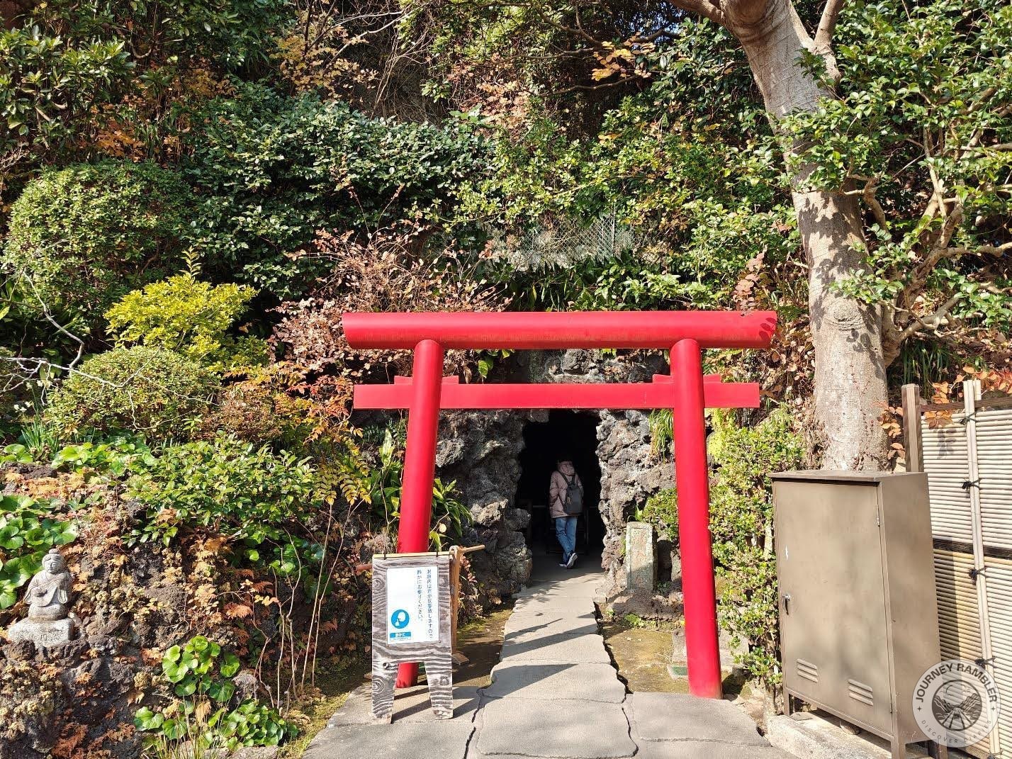 entrance of the Benten-kutsu Cave