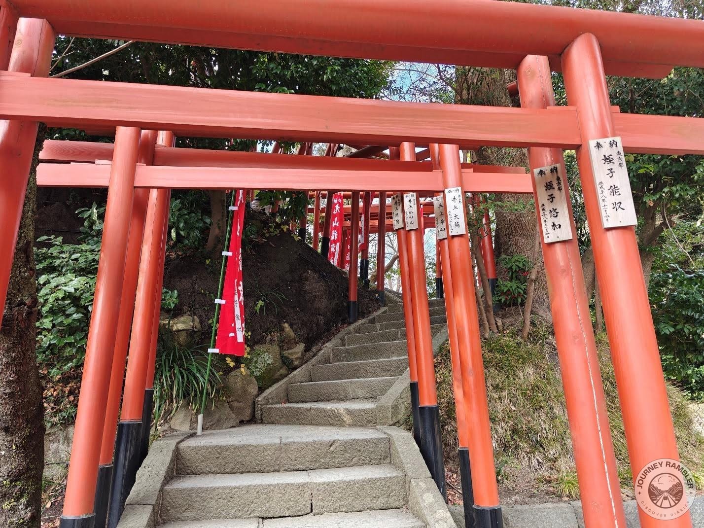 stairs going up to the shrine