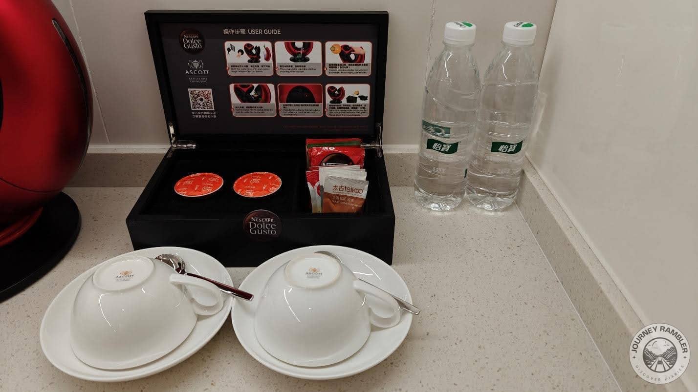 complimentary Nescafe Dolce Gusto coffee capsule set