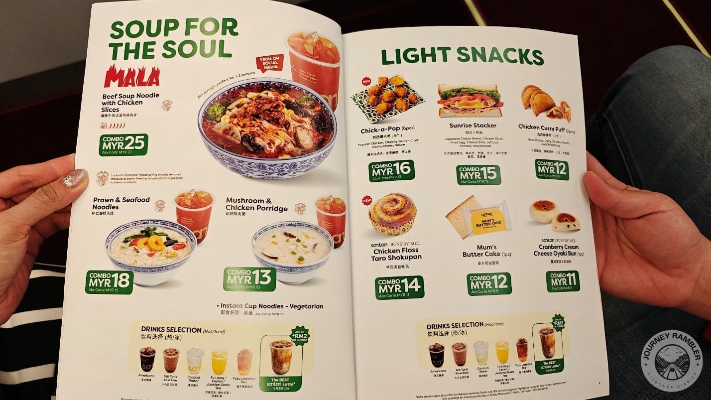 how AirAsia's in-flight meals for Premium Flatbed seats work