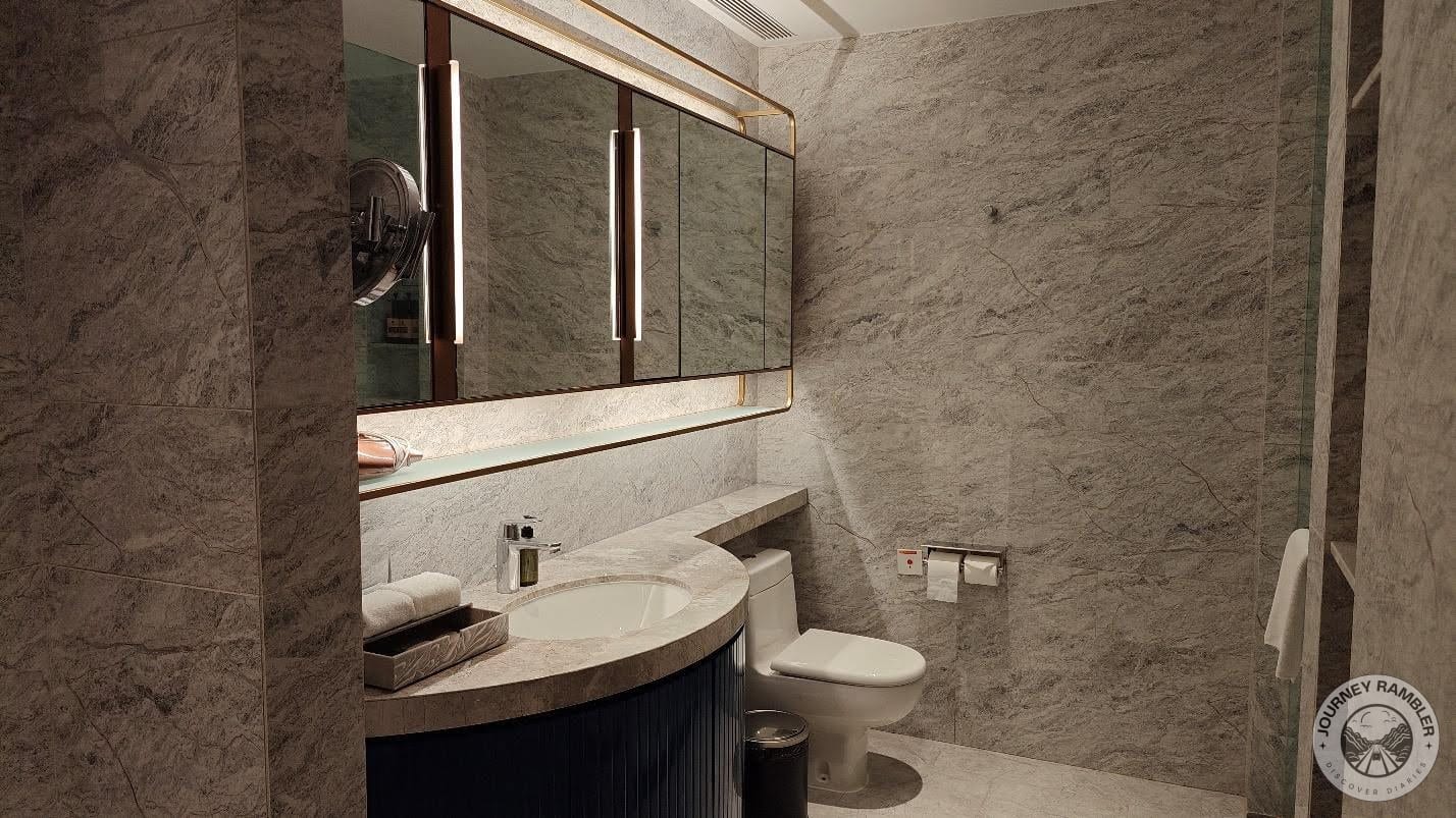 inside of the bathroom