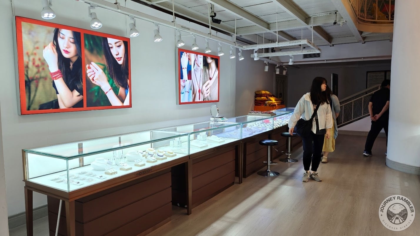 jewelry and ornaments were on display here