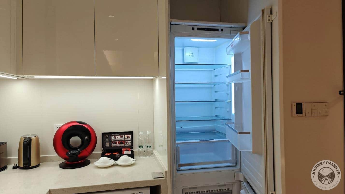 kitchen inside the serviced apartment