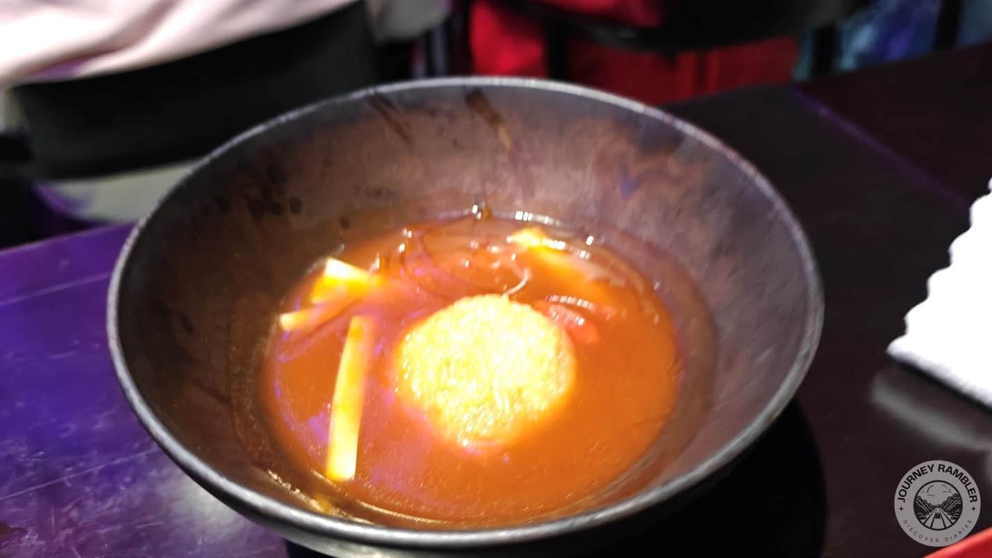 rice in soup