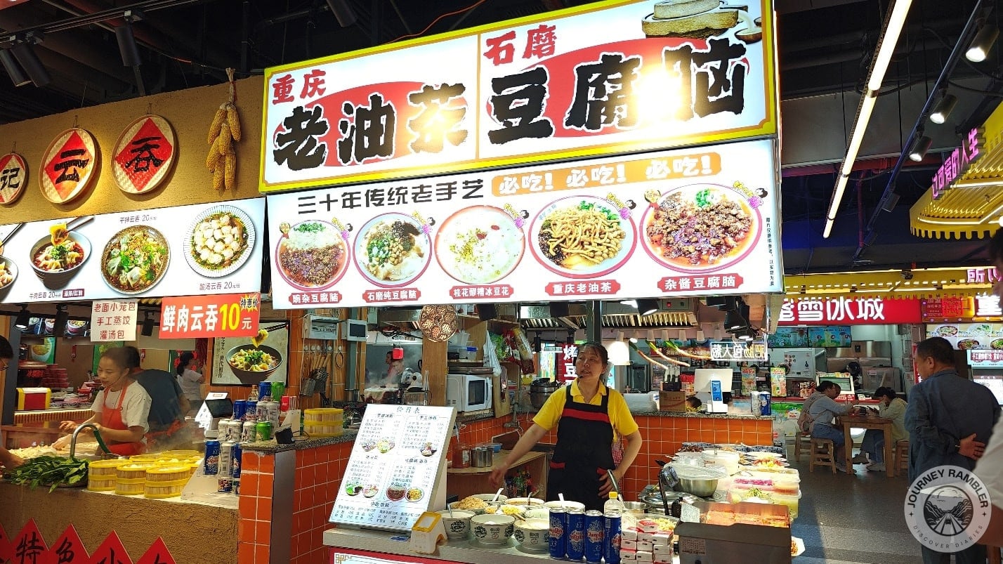 stall which specialized in dishes that featured tofu pudding as an ingredient