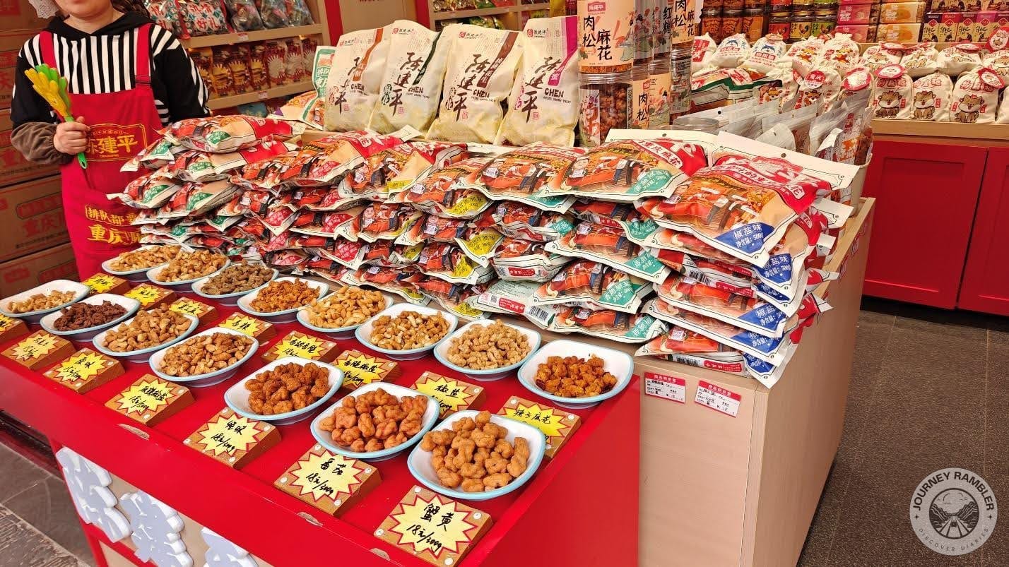 store is selling a variety of snacks