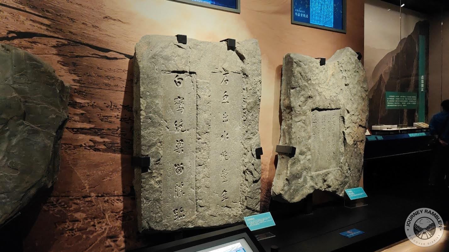 these stone steles also had inscriptions written on them