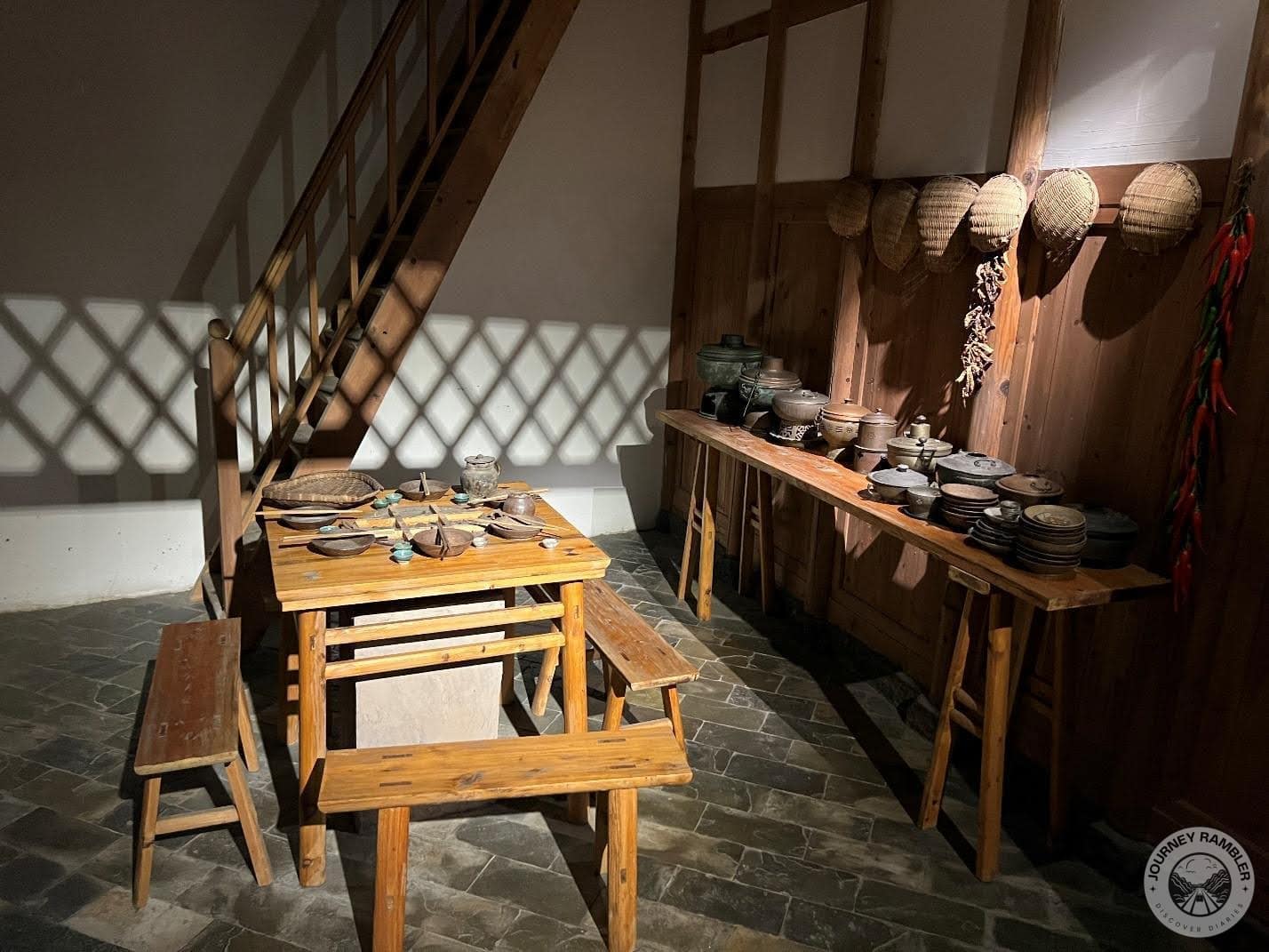 typical dining room of a house in the Three Gorges