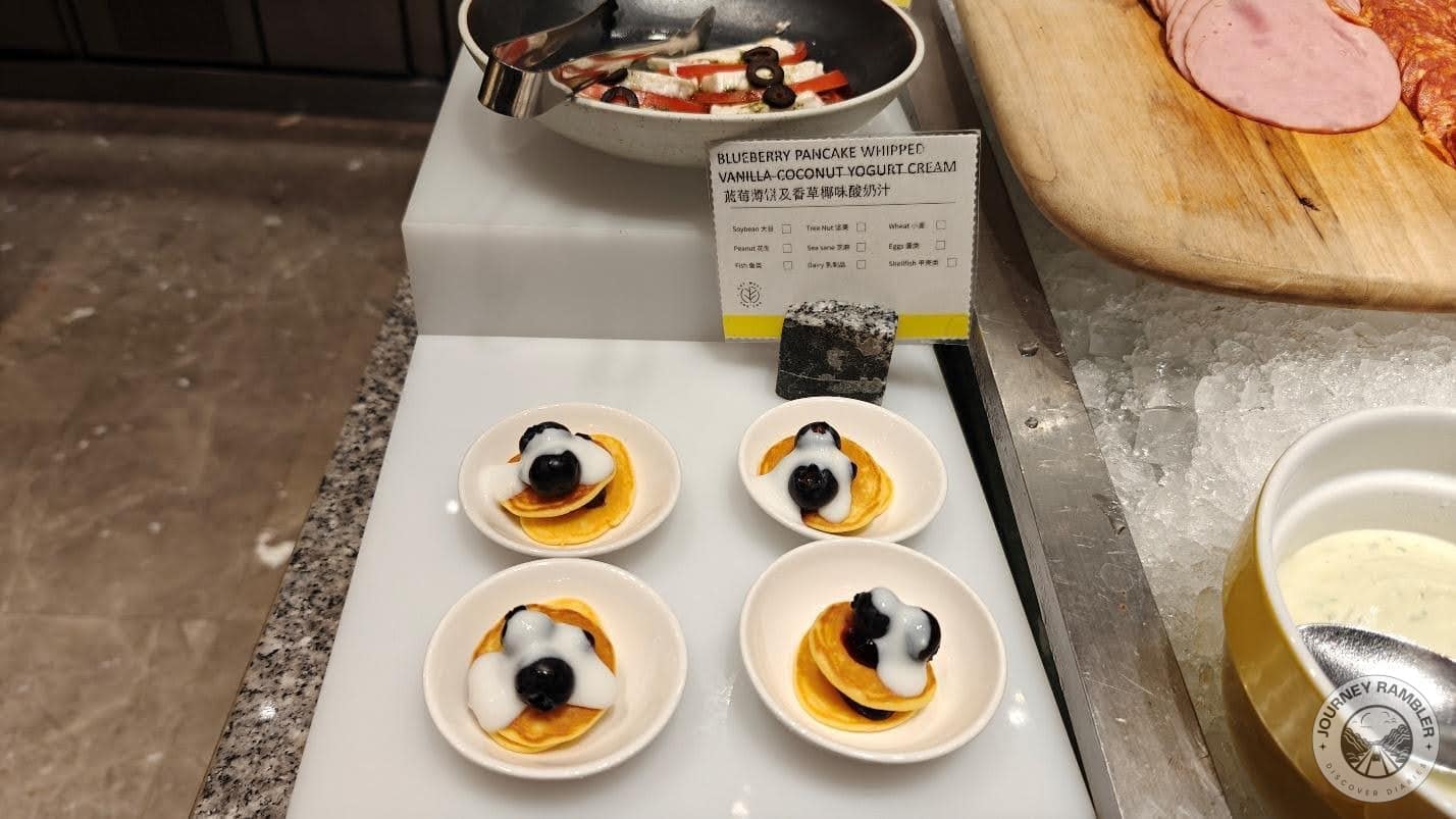 Blueberry Pancake with Whipped Vanilla Coconut Yogurt Cream