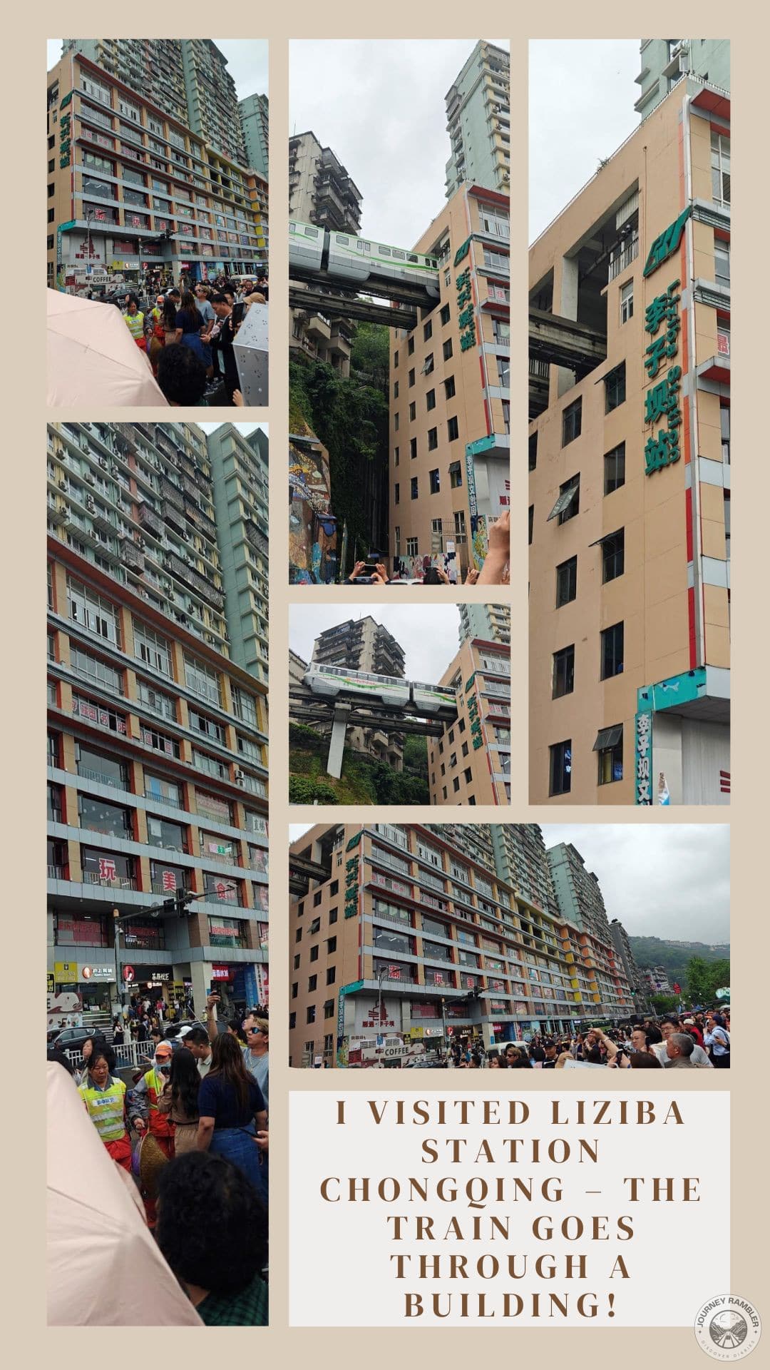 I Visited Liziba Station Chongqing – The Train Goes Through a Building!
