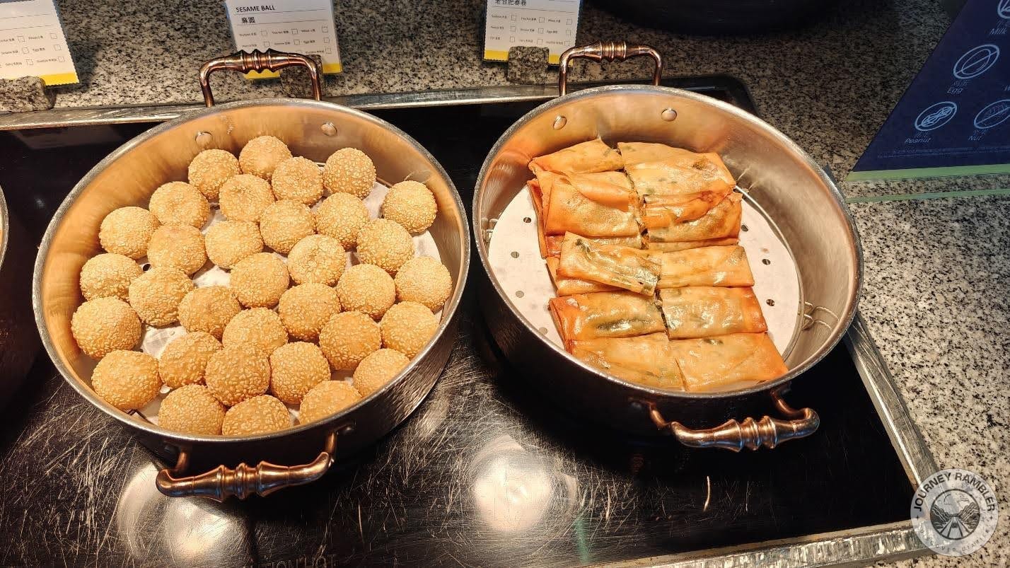 Sesame Balls and some fried spring rolls