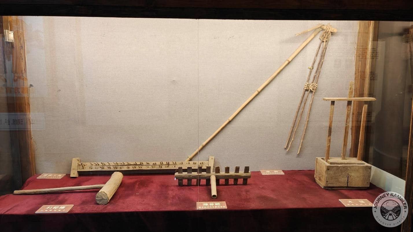 another set of farming implements on display