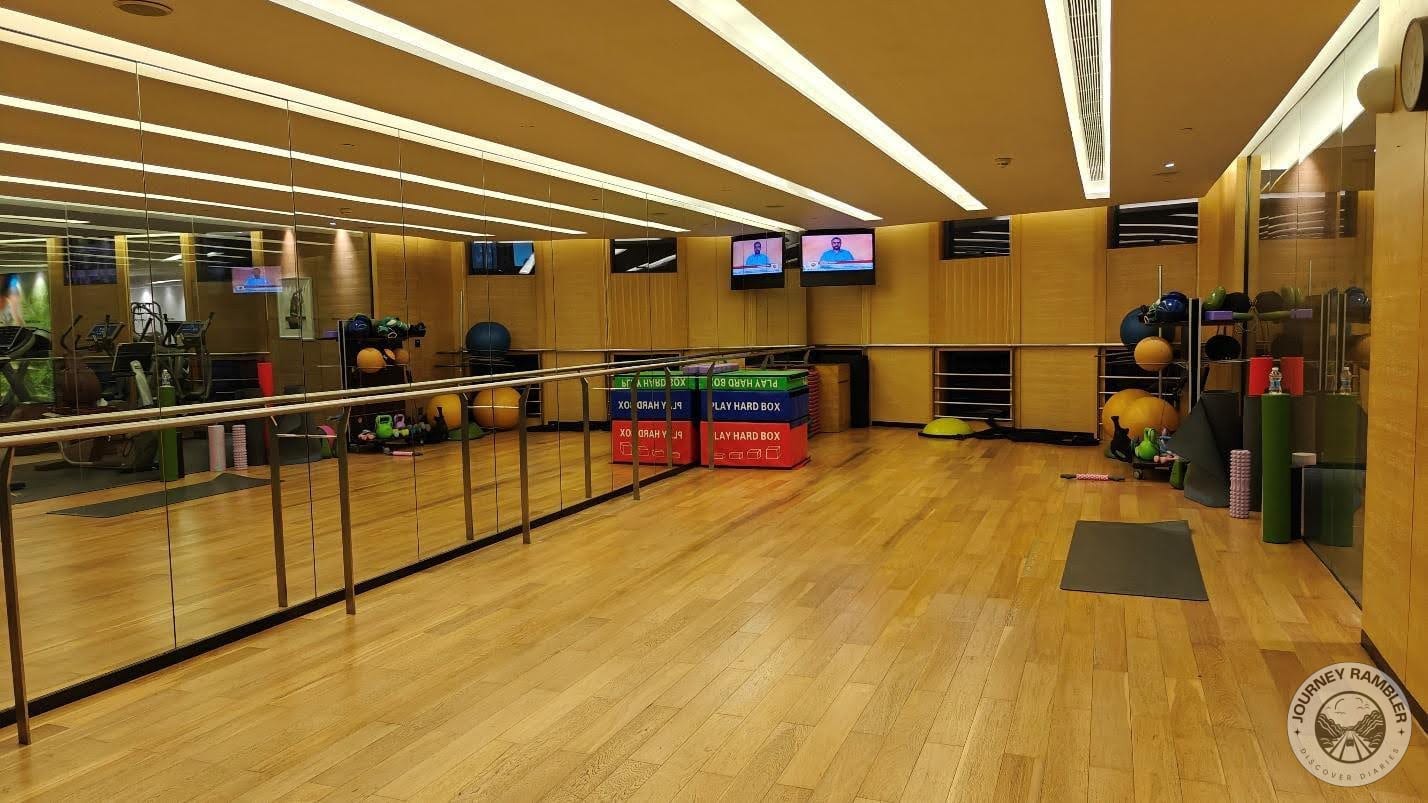 area that's used primarily for yoga, stretching, plyometric, and free weight exercises