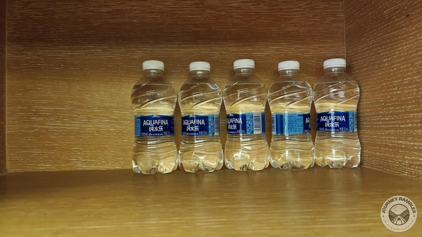 bottles of distilled water