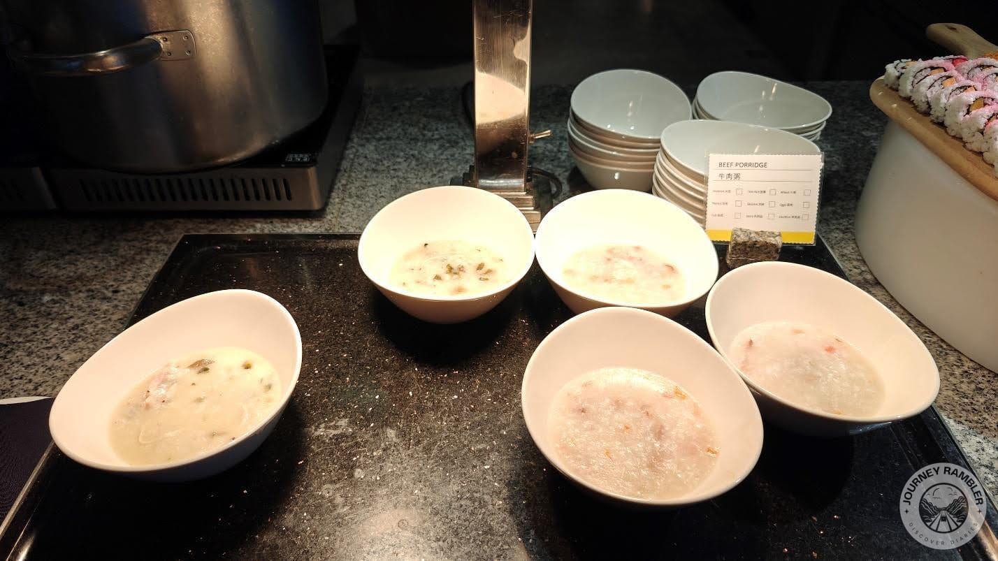 bowls of beef porridge