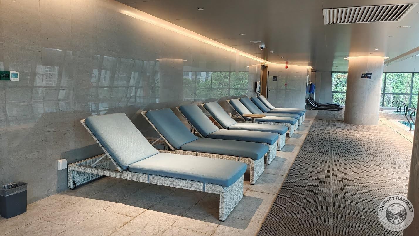 closer look at the chaise lounges