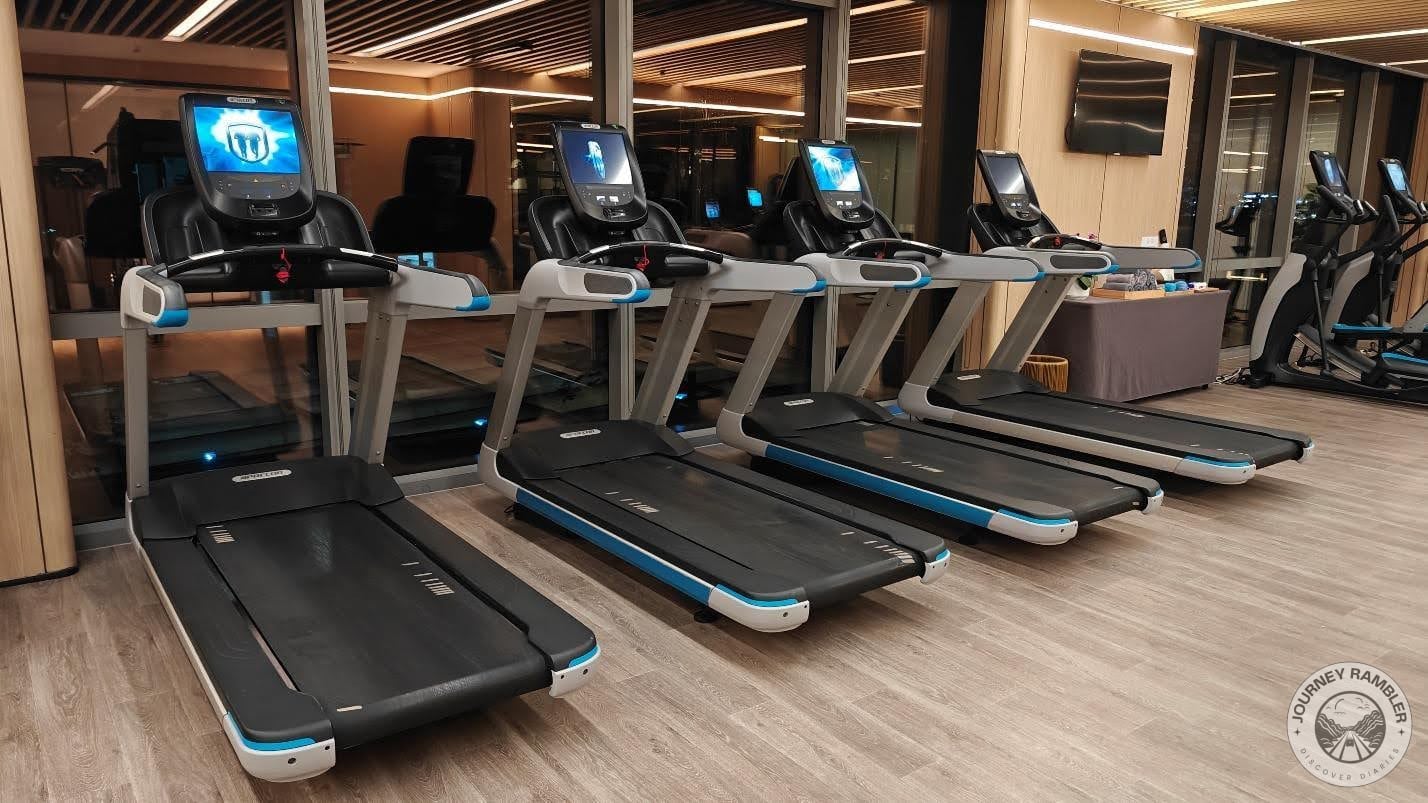 closer look at the treadmills