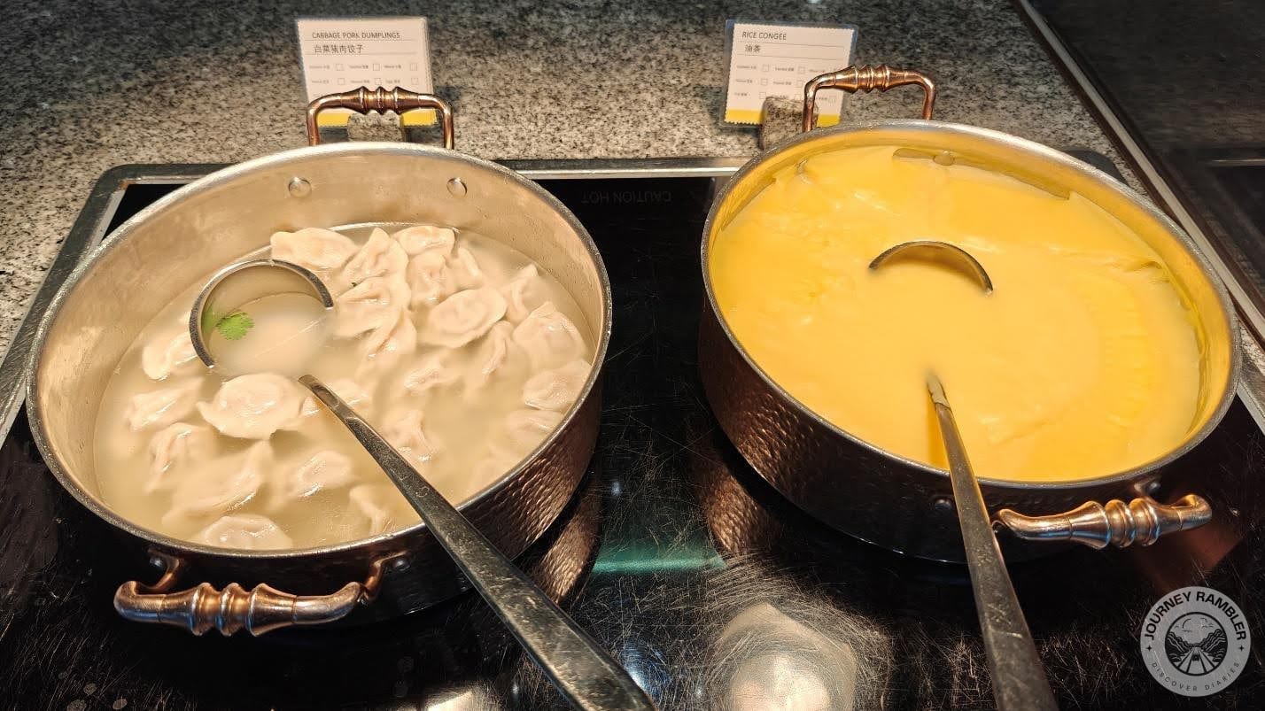 dumplings as well as rice congee