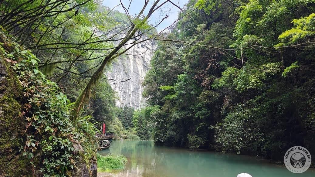 idyllic view from another area