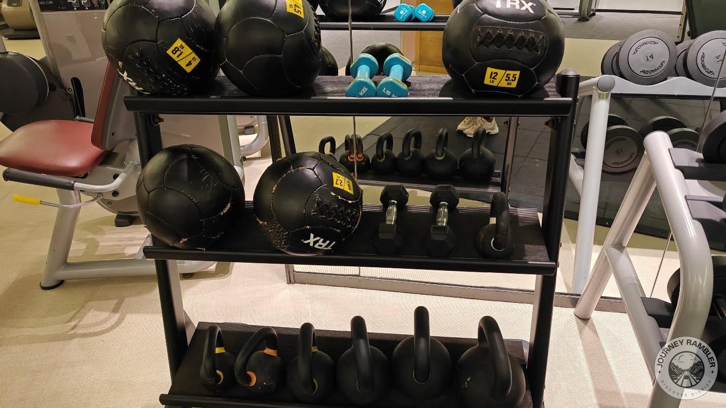 kettlebells and medicine balls