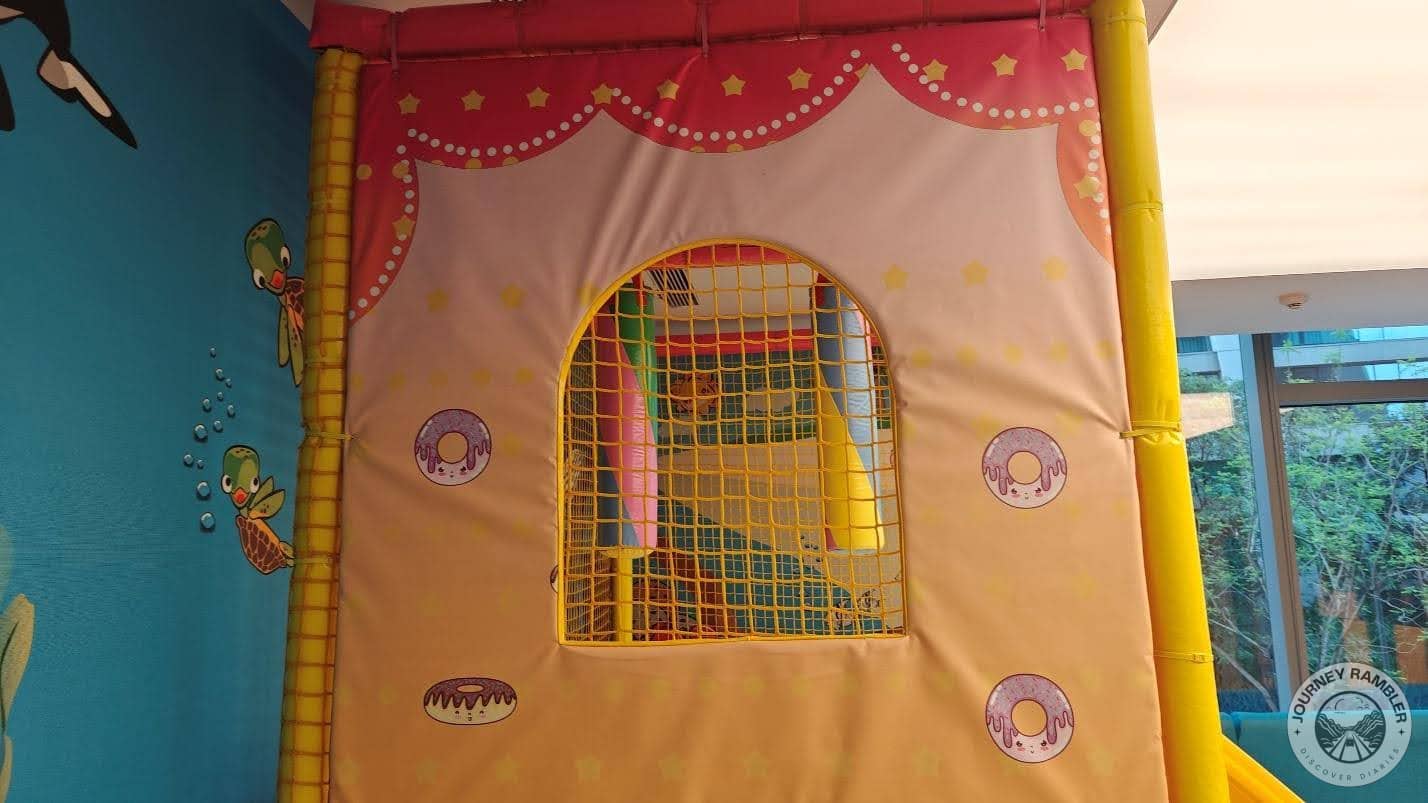 side of the play structure also has windows