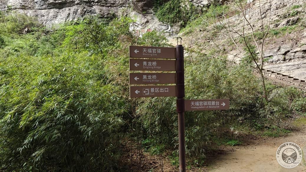 signs pointing to the next areas in the route