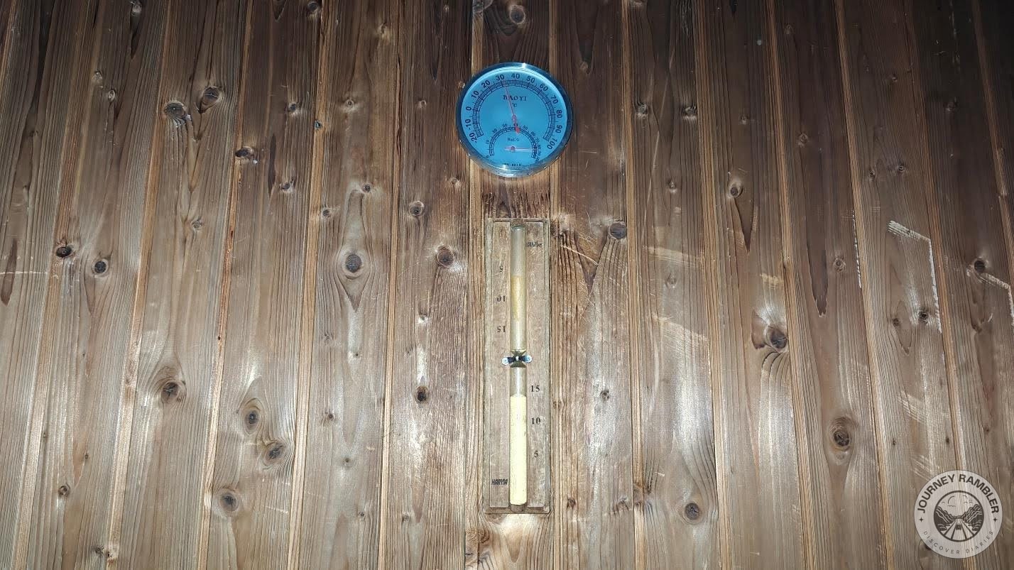 thermometer and hygrometer for the sauna