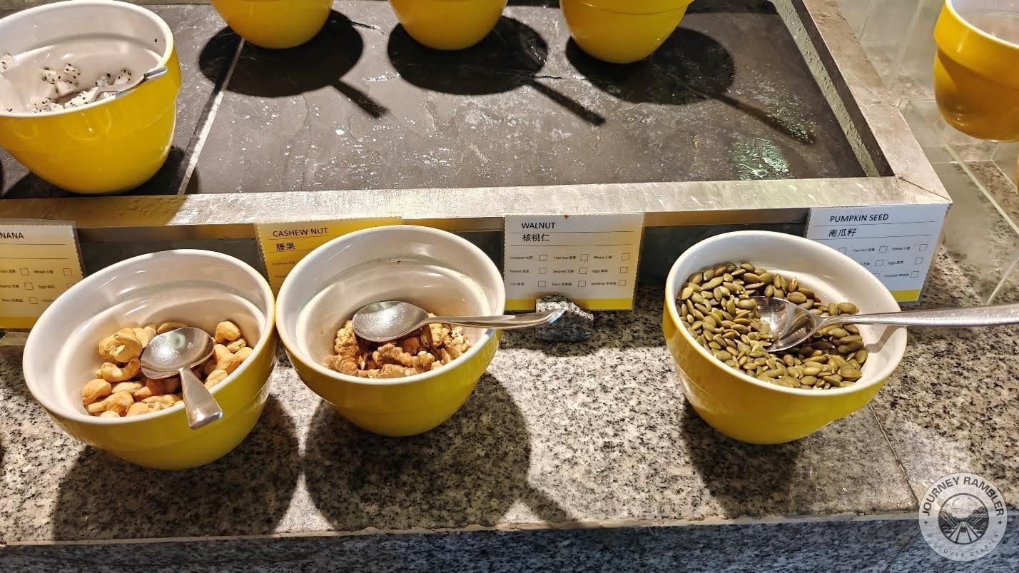 walnuts, cashew nuts, and pumpkin seeds