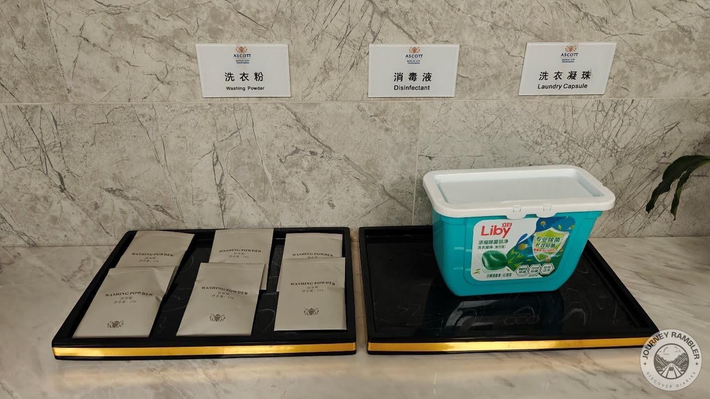 washing powder, disinfectant, and even laundry capsules