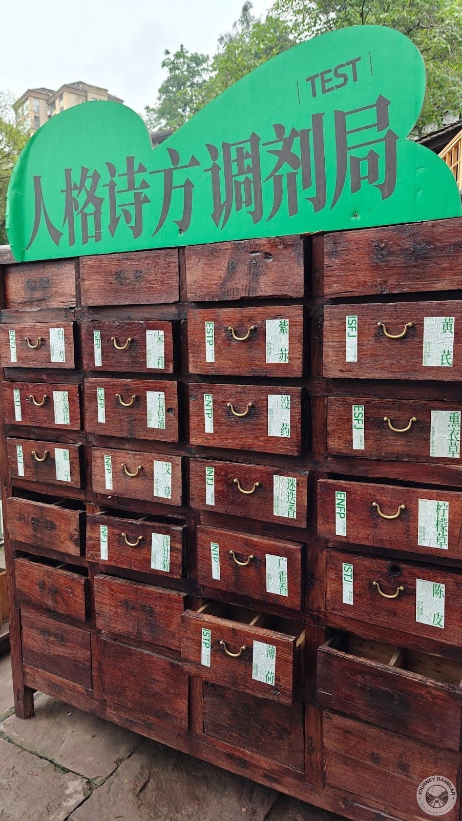 cabinet that dispensed poetry based on your personality
