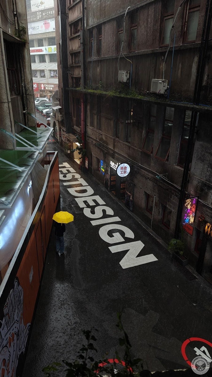 how the TestDesign street looks from above