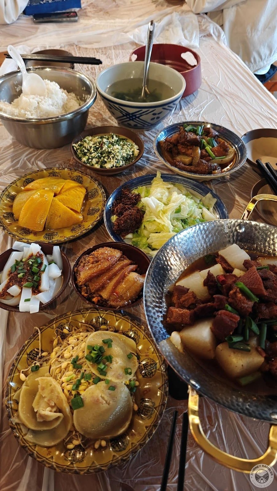 our table’s meals from a different angle