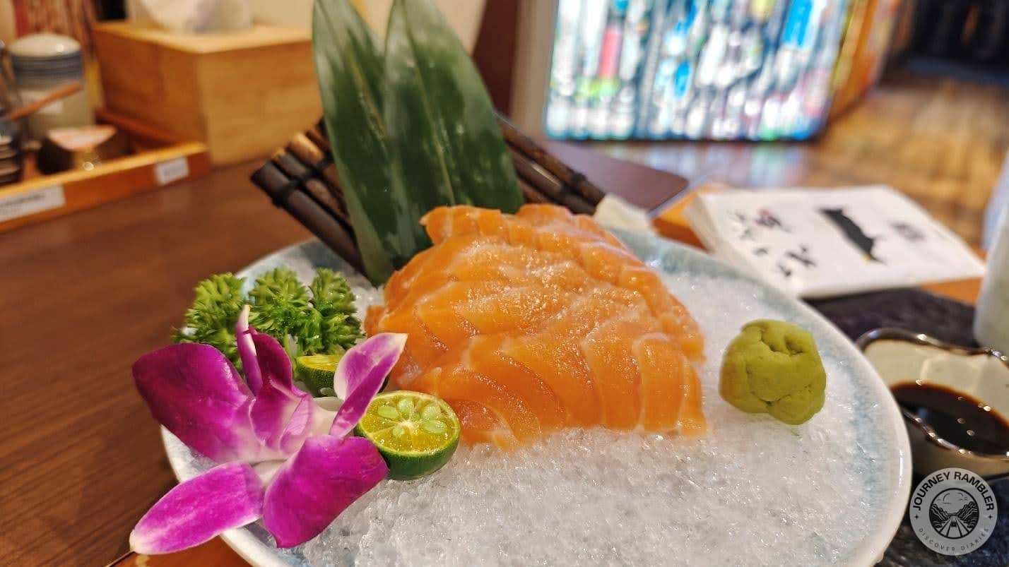 salmon sashimi