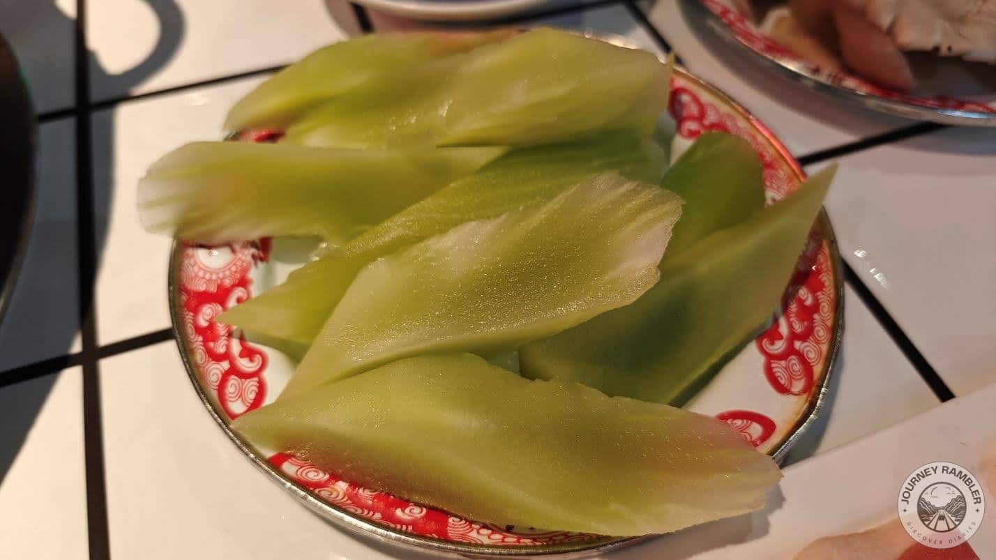 slices of Wo Sun or Celtuce