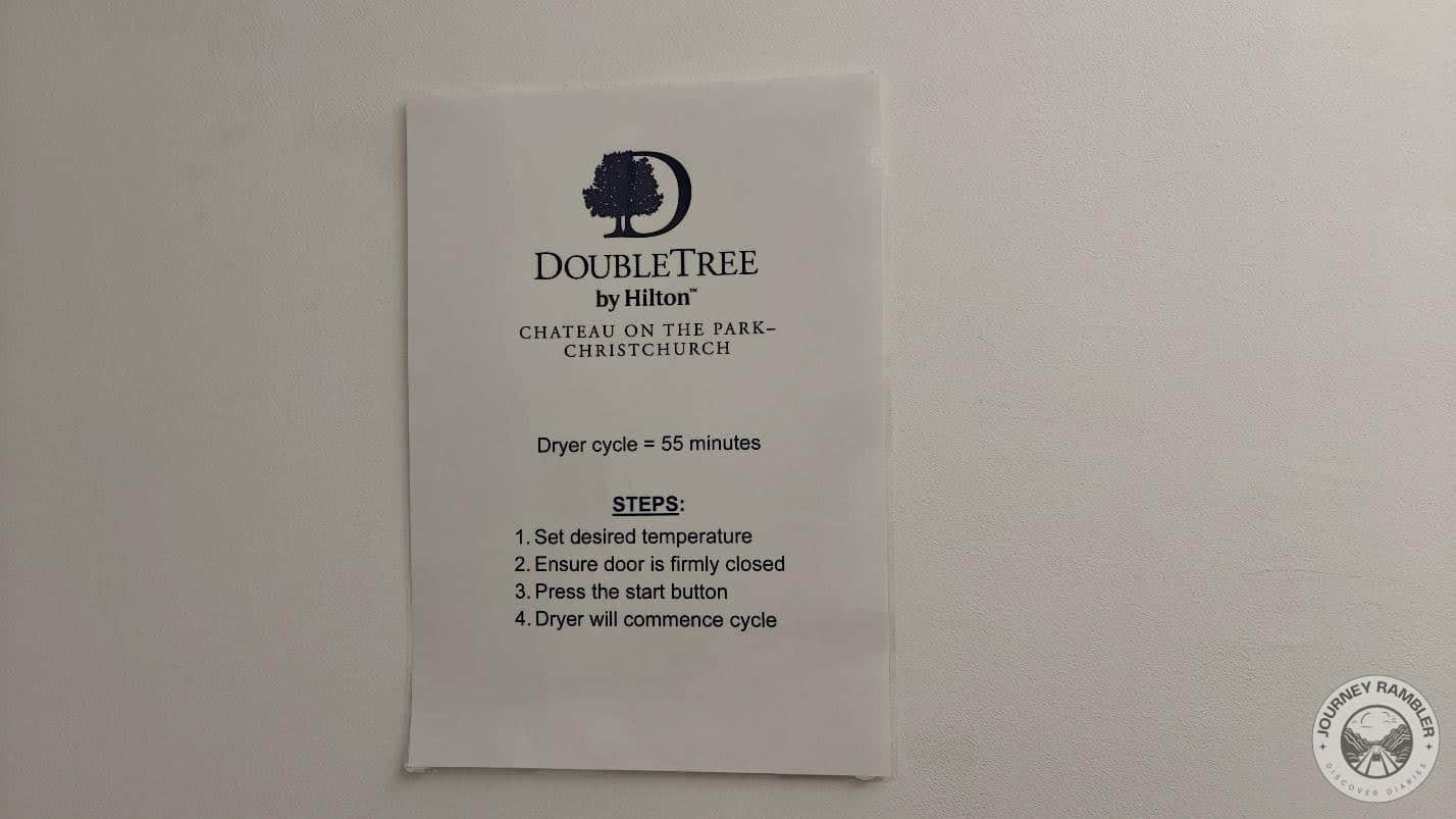 Another notice told guests how to use the dryer