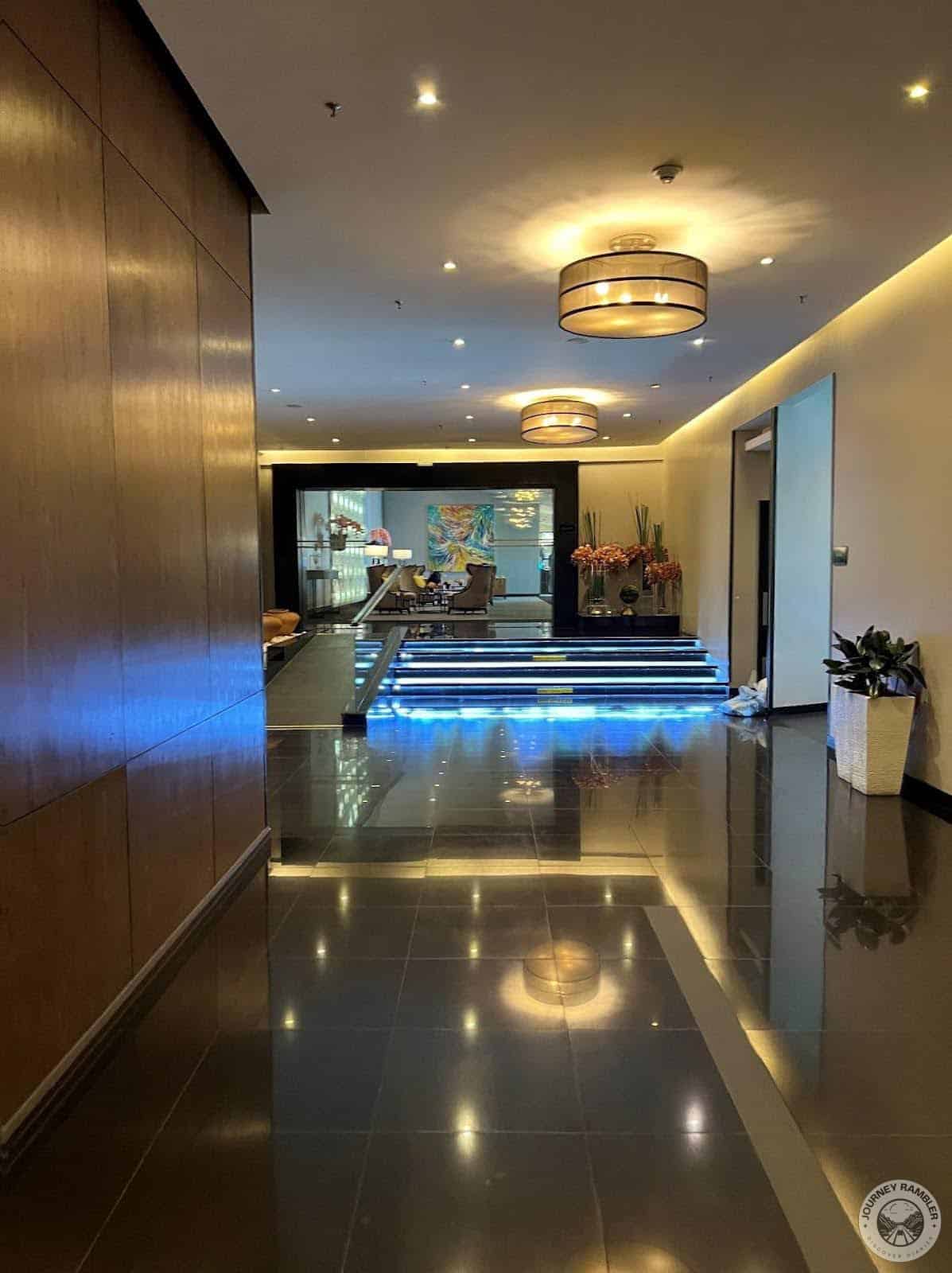 Approaching the lounge