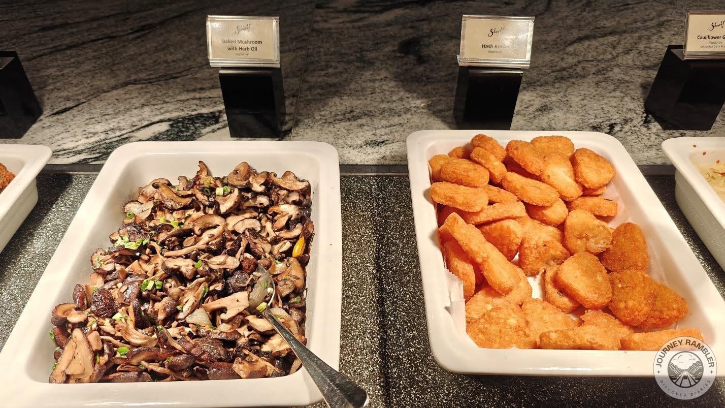 Baked Mushrooms with Herb Oil and Hash Browns