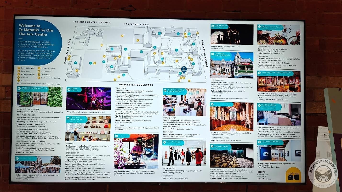 Christchurch Arts Centre map
