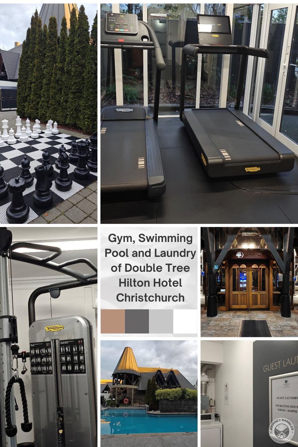 Gym, Swimming Pool and Laundry of Double Tree Hilton Hotel Christchurch