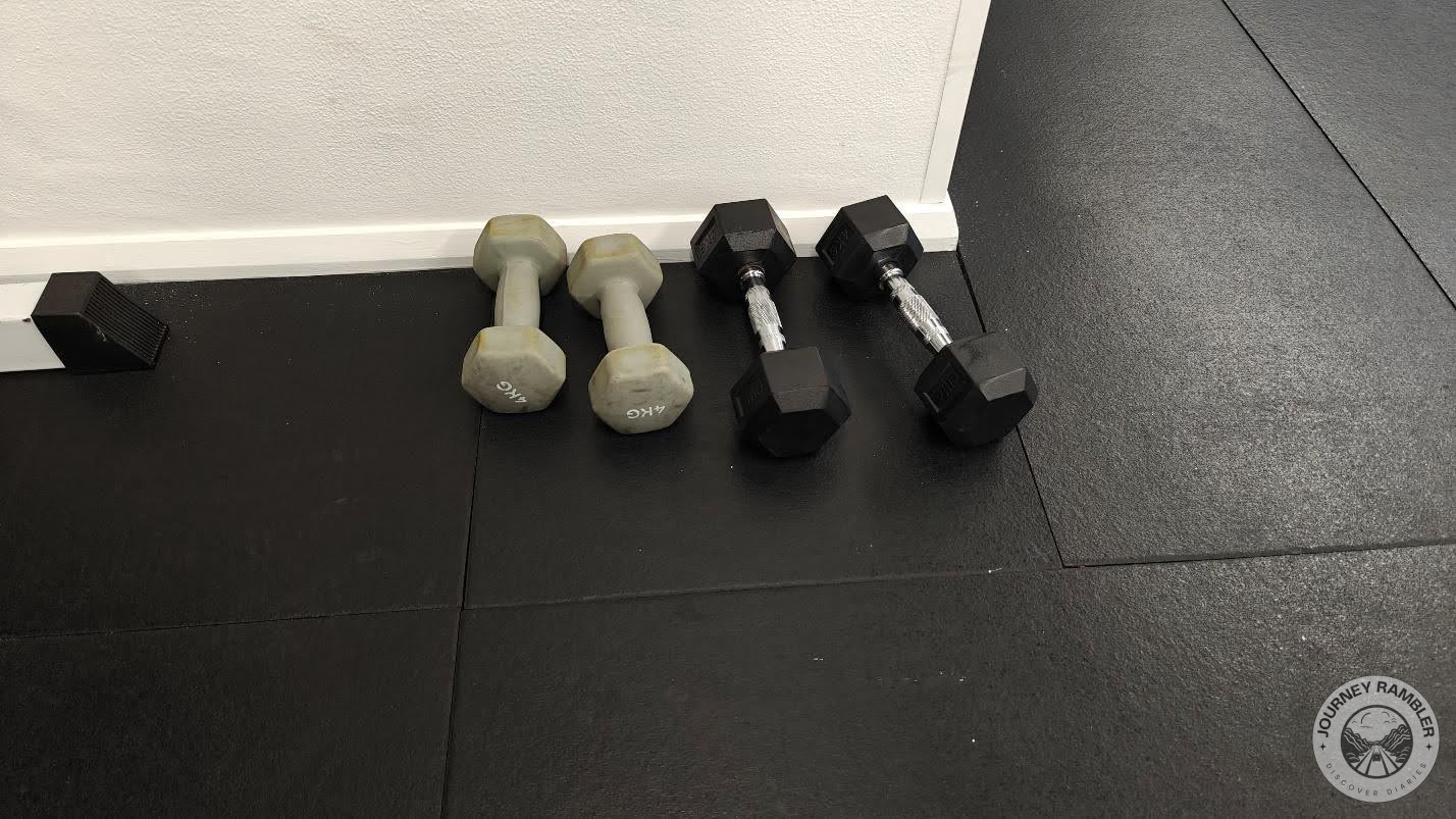 I started out with a pair of 4kg dumbbells