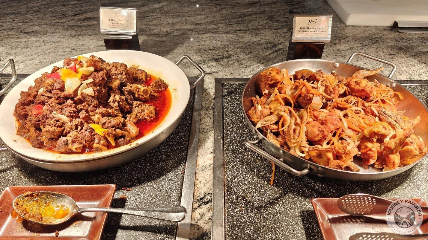 Rendang Kambing and Ayam Goreng Kunyit