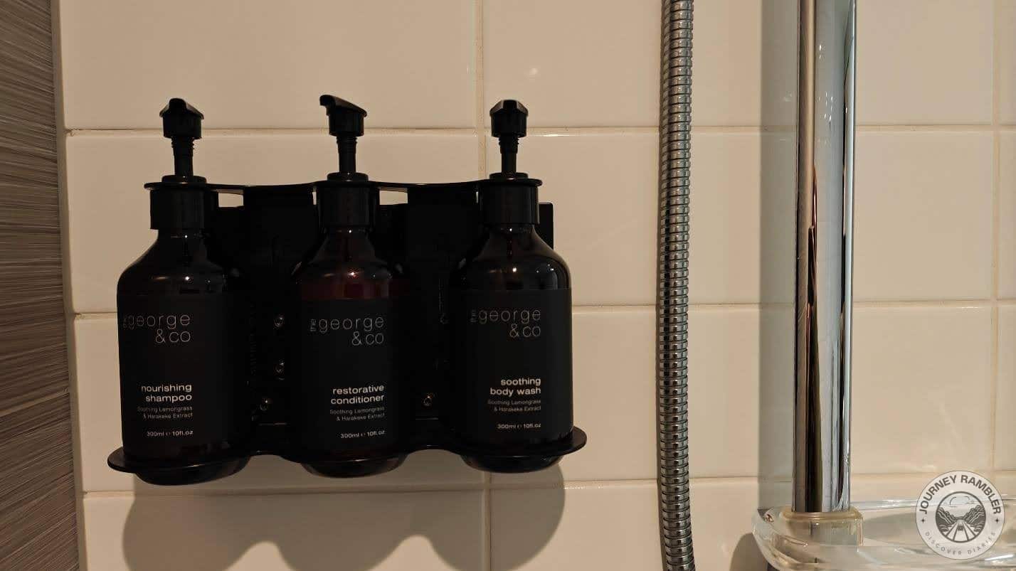 bottles of shampoo and conditioner with interesting names