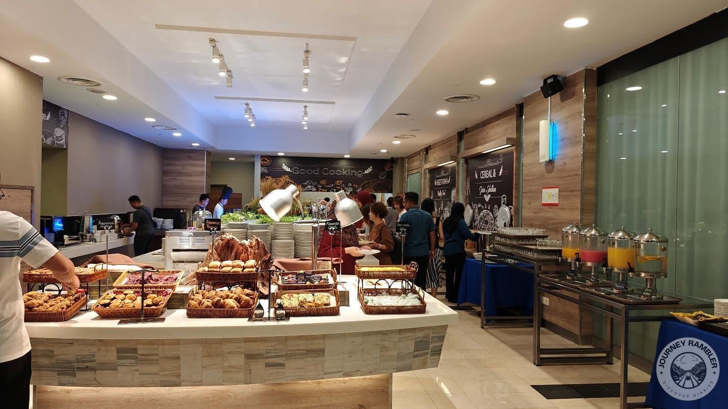 breakfast buffet experience at St. Giles Boulevard Hotel