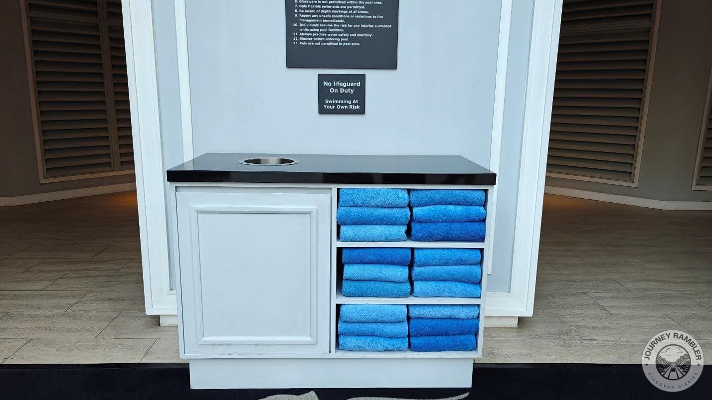 cabinet where you can also get your towels