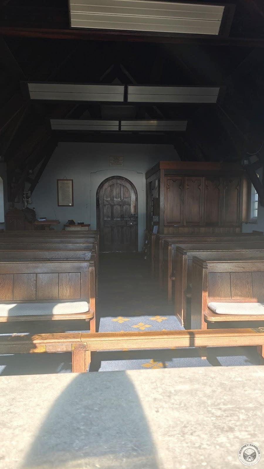 ceiling and all the benches were made of wood