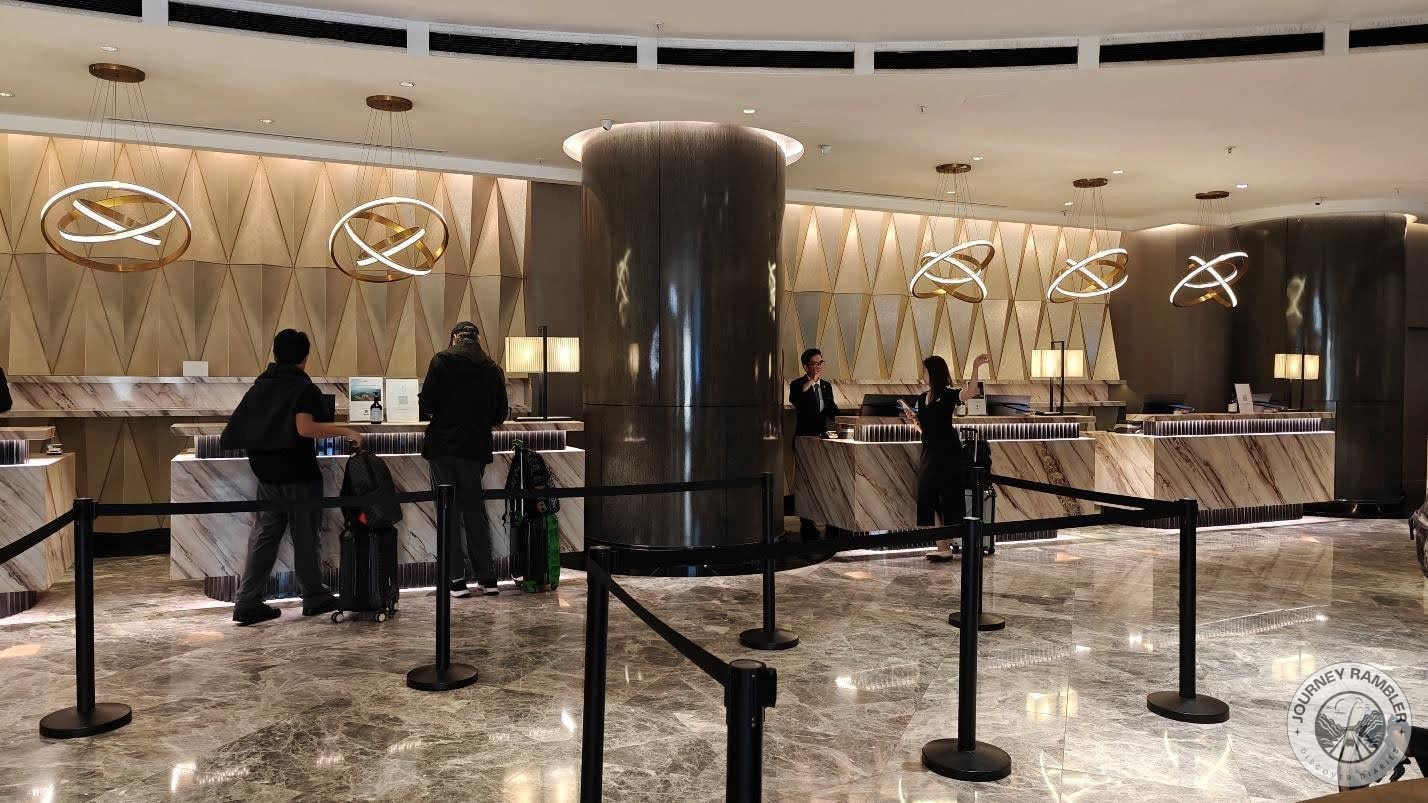 check in counters in the lobby
