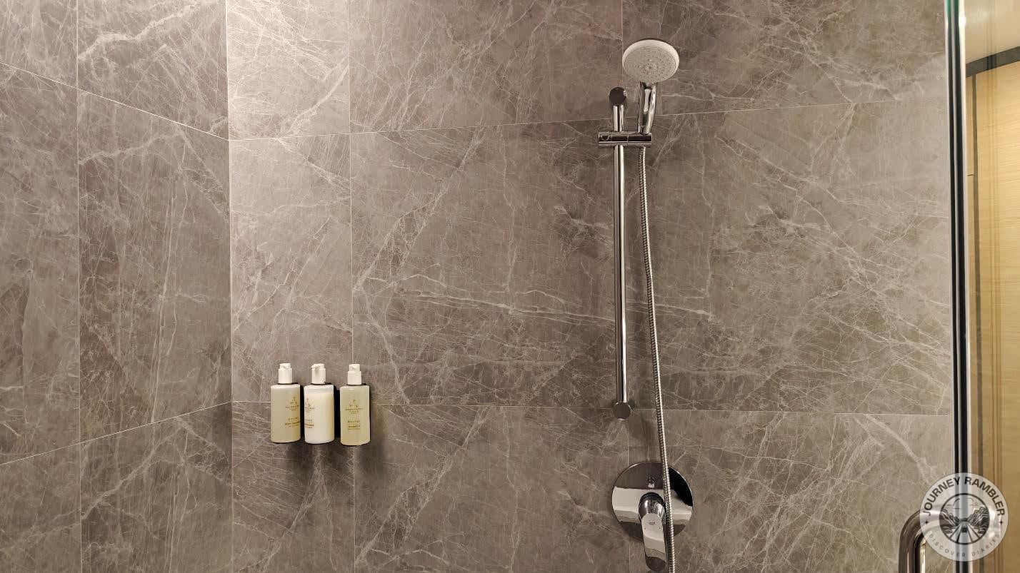 closer look at the shower